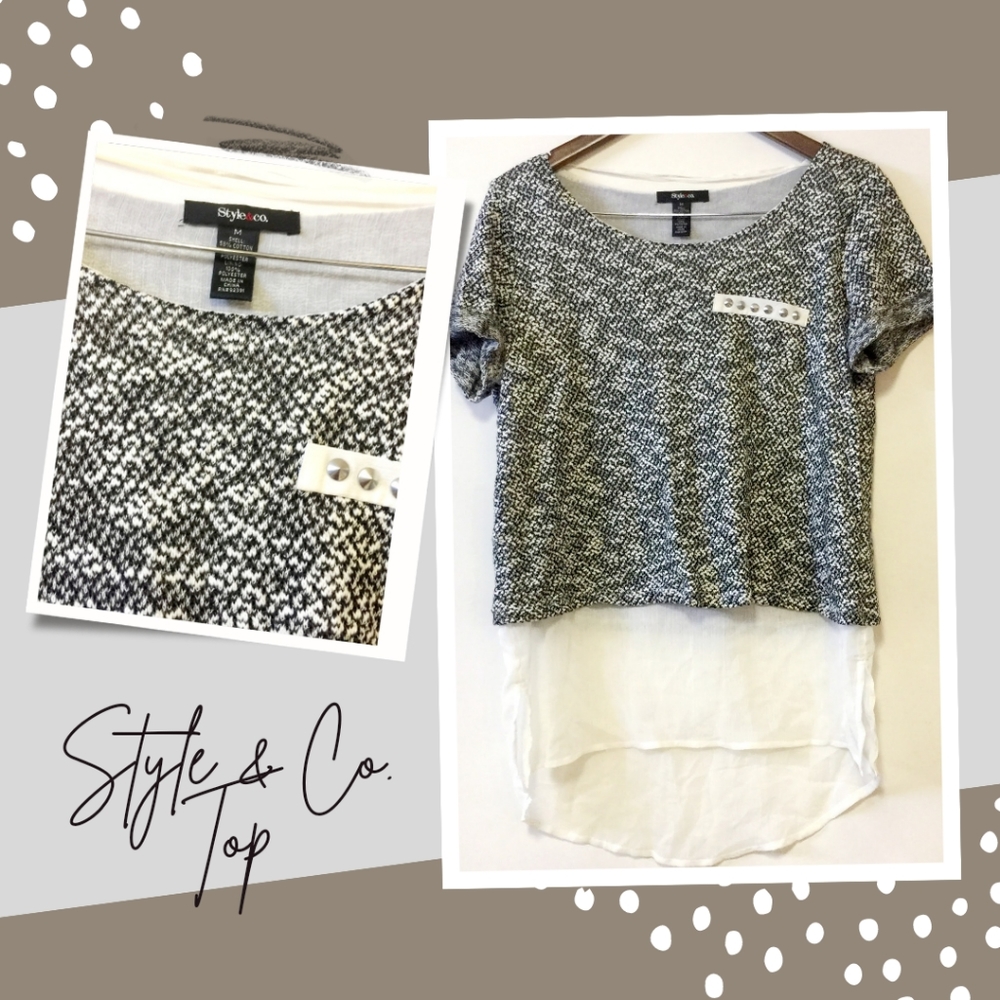 Style & Co High Low Top - Picture 1 of 10